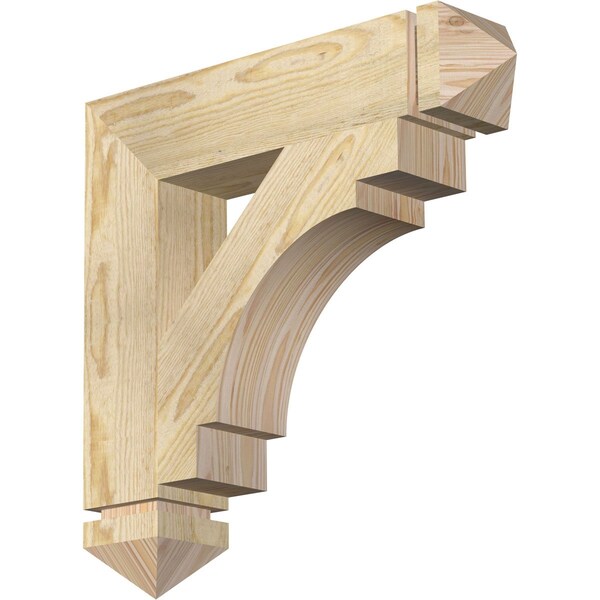 Ekena Millwork Merced Arts & Crafts Rough Sawn Bracket, Douglas Fir, 4"W x 20"D x 20"H BKT04X20X20MRC03RDF - main